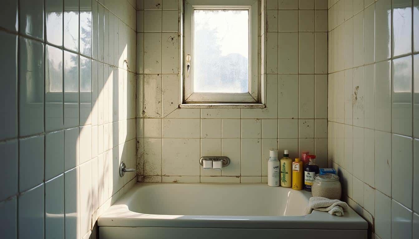 Traiter la moisissure sur un mur en céramique de la salle de bain