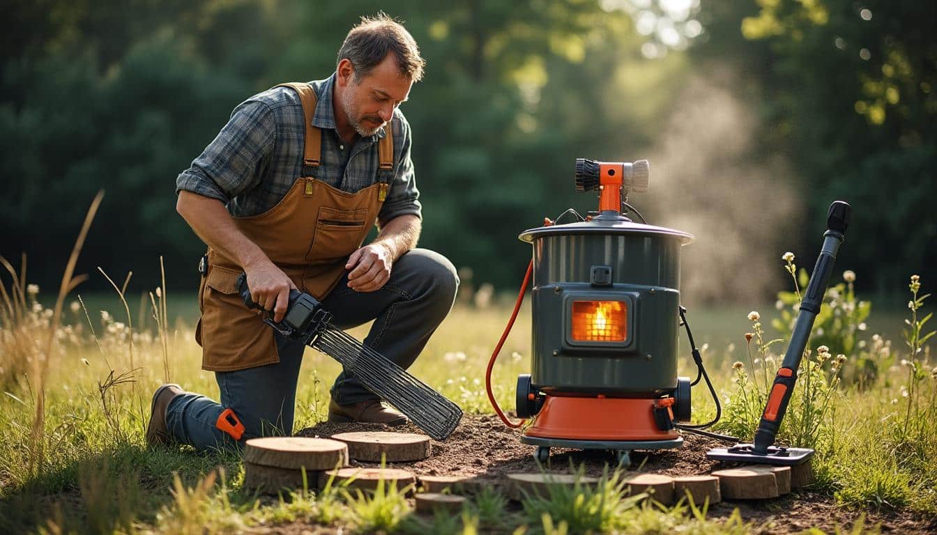 Illustration: Comment comparer une scie à bûches thermique d’occasion aux autres solutions pour scier du bois ?
