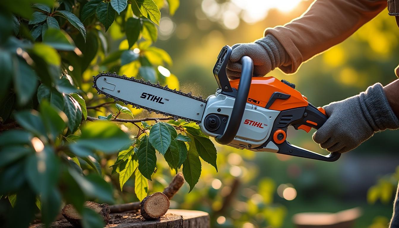 Illustration: Les spécificités techniques qui font la différence avec la scie télescopique Stihl