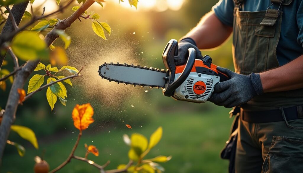 Scie télescopique de Stihl : efficacité et sécurité en hauteur