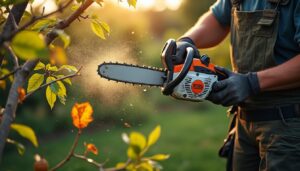 Scie télescopique de Stihl : efficacité et sécurité en hauteur
