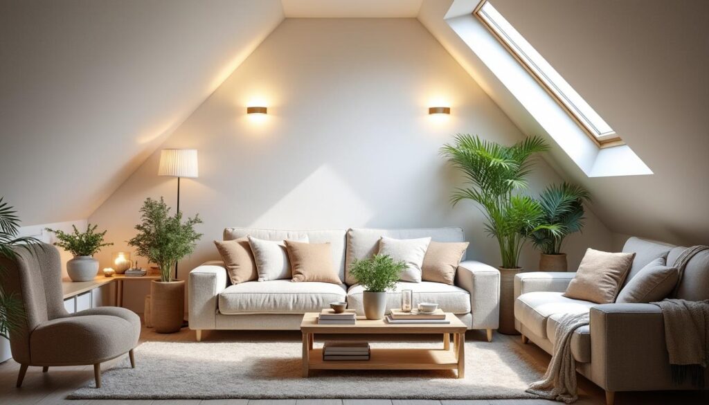 Éclairage sous pente de toit : astuces pour un intérieur lumineux