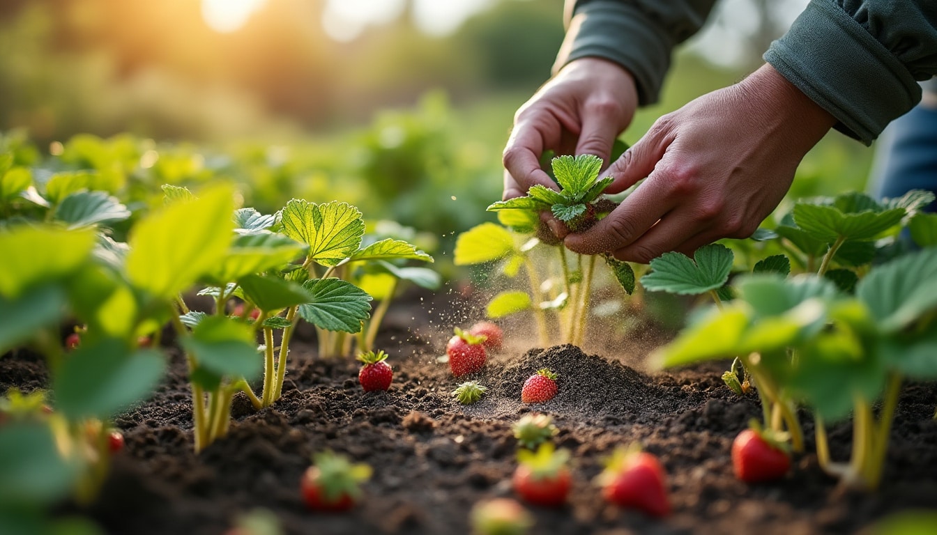 Illustration: Comprendre le rôle essentiel de l’engrais dans la croissance des fraisiers
